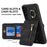 RFID Blocking Kickstand Case for Samsung Galaxy S23 Anti-Drop PU+TPU Phone Cover with Zippered Wallet - Black - 6