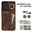Kickstand Wallet Phone Case for Samsung Galaxy A53 5G RFID Blocking PU+TPU Phone Cover - Brown - 4