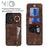 Kickstand Wallet Phone Case for Samsung Galaxy A53 5G RFID Blocking PU+TPU Phone Cover - Brown - 5