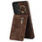 For Samsung Galaxy A33 5G RFID Blocking Kickstand Case Retro PU+TPU Shockproof Wallet Phone Cover - Brown - 1