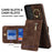For Samsung Galaxy A33 5G RFID Blocking Kickstand Case Retro PU+TPU Shockproof Wallet Phone Cover - Brown - 6