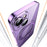 Kickstand Magnetic Case for iPhone 14 , Acrylic+TPU Electroplating Phone Cover Compatible with MagSafe - Transparent Blue - 5