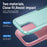 For iPhone 15 Pro PC+TPU Shockproof Phone Case Anti-drop Back Protector Cover - Pink+Green - 2