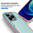 For iPhone 15 Pro PC+TPU Shockproof Phone Case Anti-drop Back Protector Cover - Pink+Green - 4