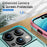 For iPhone 15 Pro PC+TPU Shockproof Phone Case Anti-drop Back Protector Cover - Pink+Green - 7