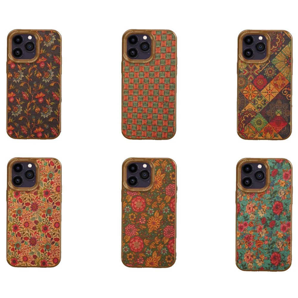 Flower Pattern Series for iPhone 12 / 12 Pro Electroplating Phone Case PU Leather Coated TPU+PC Cover - Black - 4