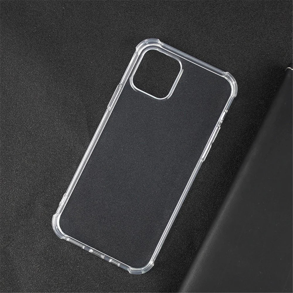 For iPhone 15 Clear TPU Phone Case Shockproof Four Corner Protection Cover - 5