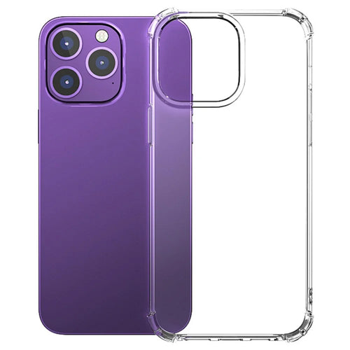 For iPhone 15 Pro Max Transparent TPU Phone Case Four Corner Thickening Cushion Back Cover - 1