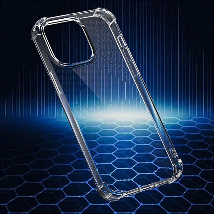 For iPhone 15 Pro Max Transparent TPU Phone Case Four Corner Thickening Cushion Back Cover - 3