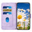 Flower Pattern Printing Leather Case for iPhone 15 , Card Holder Stand Phone Cover - Light Purple - 2