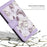 Flower Pattern Printing Leather Case for iPhone 15 , Card Holder Stand Phone Cover - Light Purple - 7