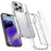 IPAKY For iPhone 15 Pro Shockproof Four Corner Phone Case TPU Frame Hard PC Back Cover - Transparent - 2