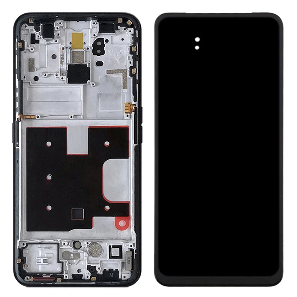 For OPPO Reno2 Z / Reno2 F Grade C LCD Screen and Digitizer Assembly + Frame (TFT Technology) (without Logo) - Black - 1
