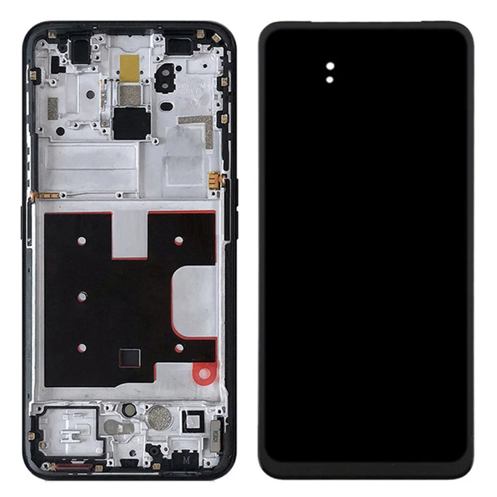 For OPPO Reno2 Z / Reno2 F Grade C LCD Screen and Digitizer Assembly + Frame (TFT Technology) (without Logo) - Black - 1