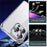 IPAKY Anti-drop Phone Case for iPhone 15 Pro Max , Hard PC Back TPU Frame Clear Phone Cover - 5