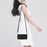 For iPhone 15 Plus Leather Phone Case Wallet Stand Flower Imprinted Cover with Wrist Strap + Shoulder Strap - Black - 3