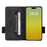 For iPhone 15 Mobile Phone Case Hardware Decor PU Leather Wallet Stand Phone Cover - Black - 2