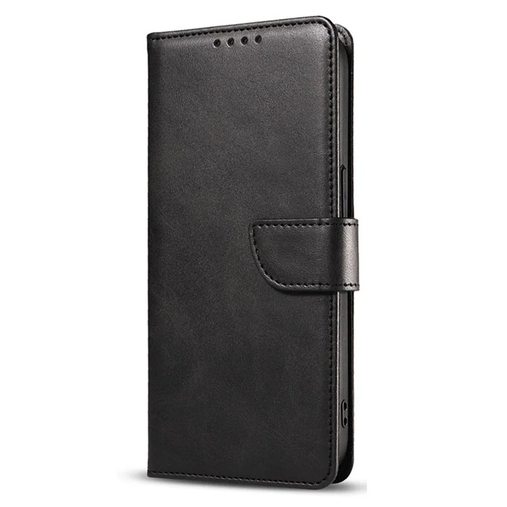 For iPhone 15 Pro Cell Phone Case Wallet Stand PU Leather+TPU Phone Cover - Black - 7