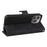 For iPhone 15 Pro Max Skin-touch Phone Leather Case Stand Wallet Protective Phone Cover - Black - 4