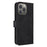 For iPhone 15 Pro Max Skin-touch Phone Leather Case Stand Wallet Protective Phone Cover - Black - 7