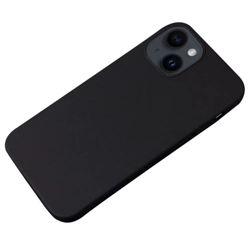 For iPhone 15 Matte Textured TPU Shell Shockproof Protection Mobile Phone Case - Black - 1