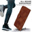 Stand Shell for Nokia G60 5G Mobile Phone Shockproof Double 8-Shape Imprint Leather Case Wallet Cover - Brown - 6