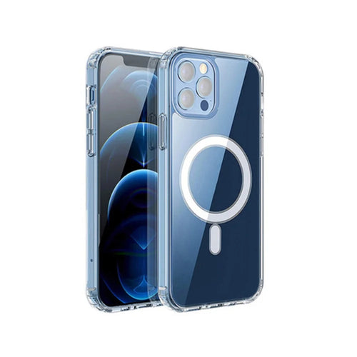 For iPhone 15 Pro Max Compatible with MagSafe Transparent TPU Phone Cover Anti-Drop Back Case - 1