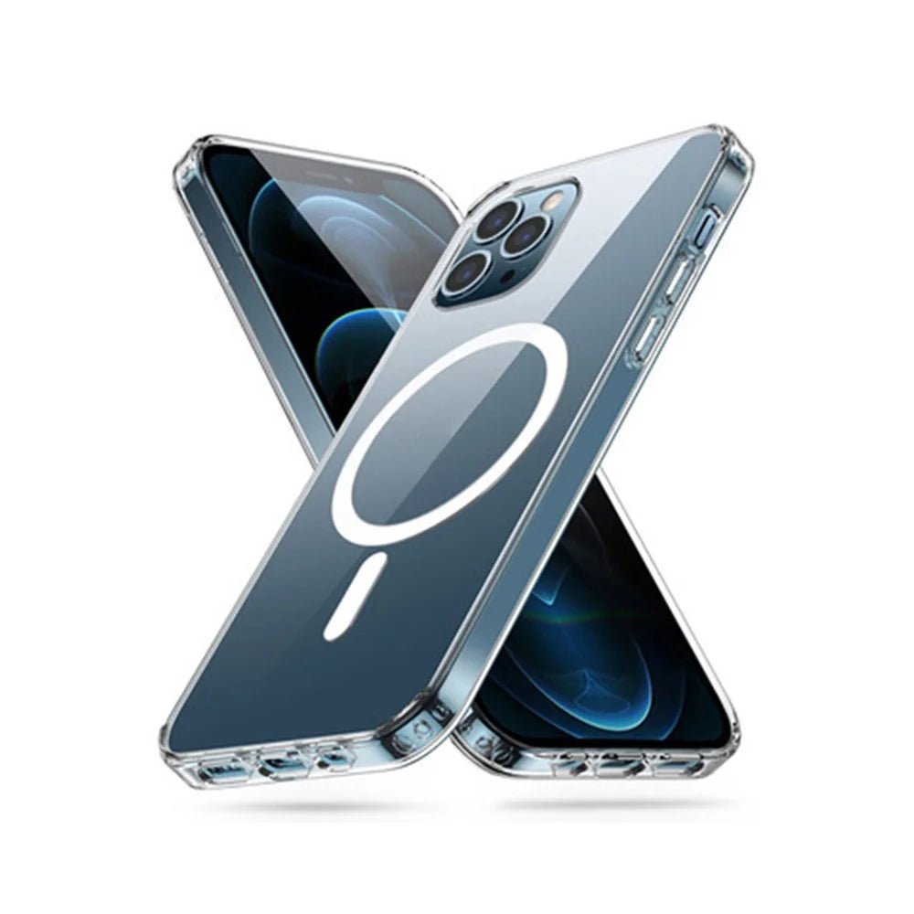 For iPhone 15 Pro Compatible with MagSafe Transparent TPU Phone Cover Scratch Resistant Back Case - 4
