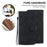 For iPhone 14 Double 8-Shape Imprinted Phone Case PU Leather Stand Wallet Drop-proof Cover - Black - 4