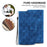 For iPhone 14 Plus Double 8-Shape Imprint Cover Anti-drop Leather Stand Wallet Phone Case - Dark Blue - 4