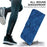 For iPhone 14 Plus Double 8-Shape Imprint Cover Anti-drop Leather Stand Wallet Phone Case - Dark Blue - 6