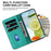 For iPhone 13 Pro Max 6.7 inch Leather Wallet Stand Phone Cover Double 8-Shape Imprinted Case - Green - 3