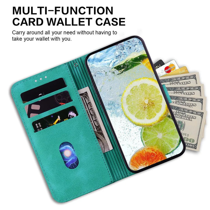 For iPhone 13 Pro Max 6.7 inch Leather Wallet Stand Phone Cover Double 8-Shape Imprinted Case - Green - 3