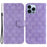 For iPhone 14 Pro Leather Wallet Stand Shockproof Cover Double 8-Shape Imprinted Phone Case - Purple - 1