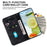 Leather Cover for iPhone 15 Pro Max , Stand Wallet Double 8-Shape Imprinted Phone Case with Hand Strap - Black - 3