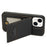N.BEKUS For iPhone 15 Plus PU Leather Coated TPU Phone Case Vertical Flip Card Holder Kickstand Cover - Black - 5
