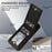 N.BEKUS For iPhone 15 Plus PU Leather Coated TPU Phone Case Vertical Flip Card Holder Kickstand Cover - Black - 6