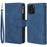 Anti-drop Leather Cover for iPhone 15 Pro Max , Multiple Card Slots Zipper Pocket Phone Wallet Stand Case - Blue - 1