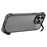 For iPhone 15 Pro Anti-drop PC+TPU Cell Phone Case Clear Concealed Kickstand Back Cover - Transparent Black - 1