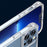 For iPhone 15 Pro Anti-drop PC+TPU Cell Phone Case Clear Concealed Kickstand Back Cover - Transparent Black - 6