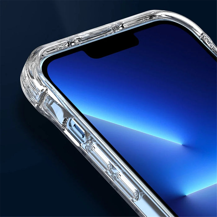 For iPhone 15 Pro Max Shockproof PC+TPU Cell Phone Case Clear Concealed Kickstand Back Cover - Transparent - 5