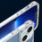 Clear Shell for iPhone 15 Plus , PC+TPU Cell Phone Case Concealed Kickstand Back Cover - Transparent - 6