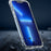 Clear Shell for iPhone 15 , Bump Proof PC+TPU Cell Phone Case Back Cover with Concealed Kickstand - Transparent Black - 4
