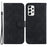 Wallet Phone Case for Samsung Galaxy A73 5G Double 8-Shape Imprinted PU Leather Phone Cover with Strap - Black - 1