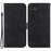 Double 8-Shape Imprint Phone Case for Samsung Galaxy A34 5G Leather Wallet Folding Stand Cover - Black - 1