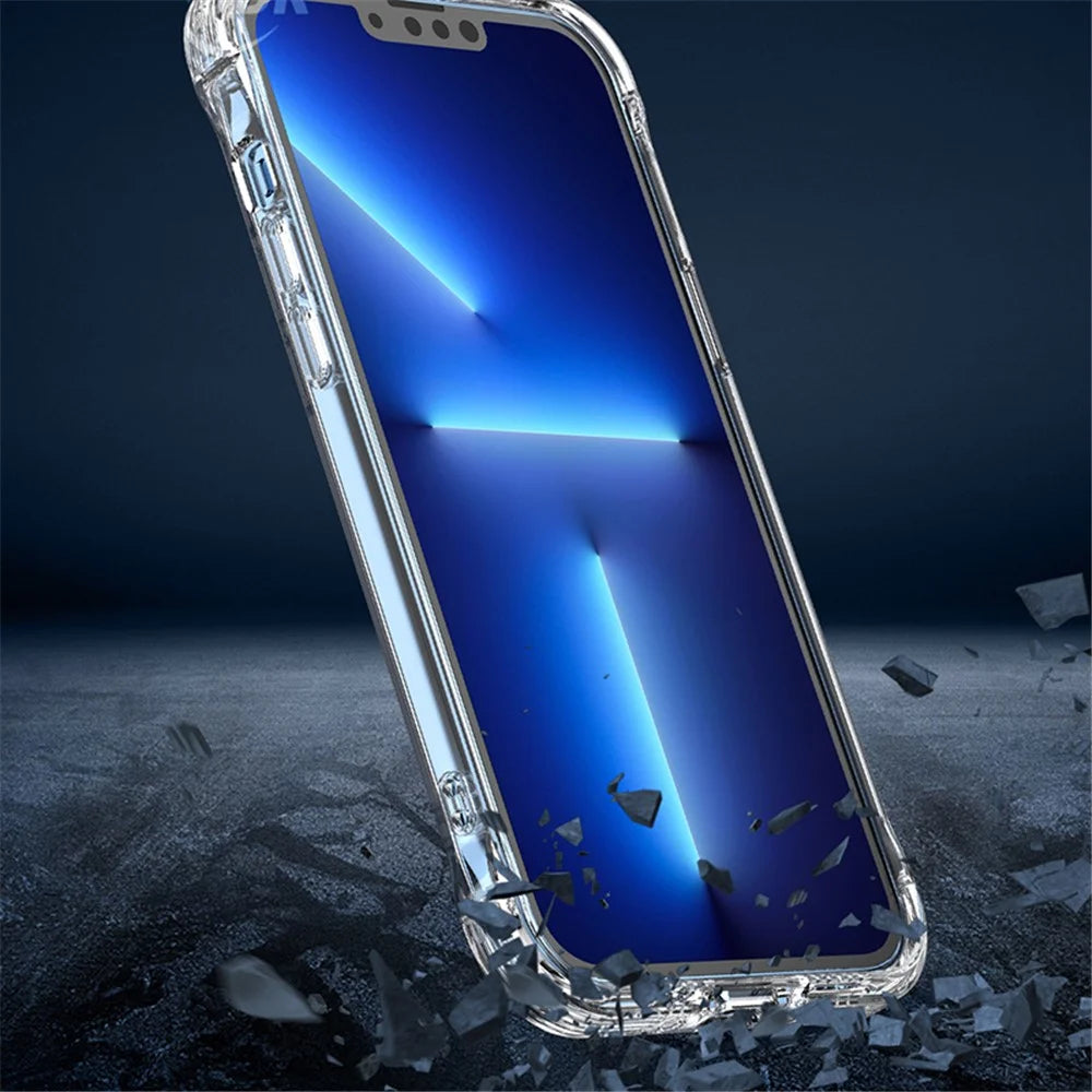 For iPhone 15 Pro Max Compatible with MagSafe Clear PC+TPU Phone Case Concealed Kickstand Phone Shell - 4