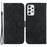 For Samsung Galaxy A23 5G (Global Version) / A23 4G Leather Wallet Case Stand Double 8-Shape Imprint Phone Cover - Black - 1