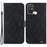 For ZTE Blade A52 Wallet Case 8-Shape Imprinted Stand PU Leather Protective Flip Phone Cover - Black - 1