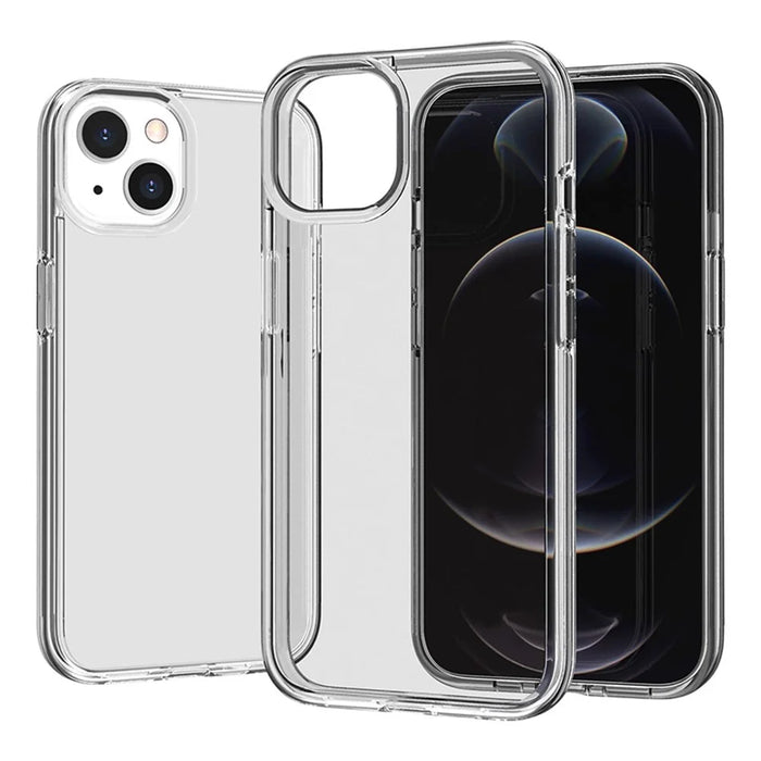 For iPhone 15 Pro Clear Mobile Phone Shell PC + TPU Anti-Scratch Cell Phone Case Cover - Transparent - 1