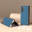 For Samsung Galaxy Z Fold5 5G Silky Feeling Phone Case Genuine Cow Leather + PC Electroplating Cover - Blue - 2